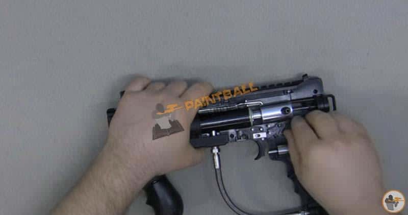 Changing The Sear Spring Of The Paintball Gun To Fix Not Recocking Problem
