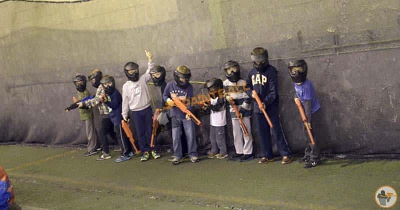 Kids Playing Low Impact Paintball That Does Not Hurt