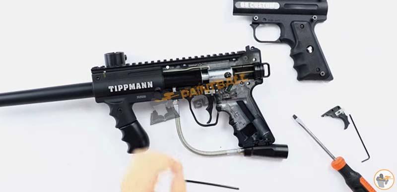 Fitting New Trigger Guard On Tippmann Custom 98 Paintball Gun