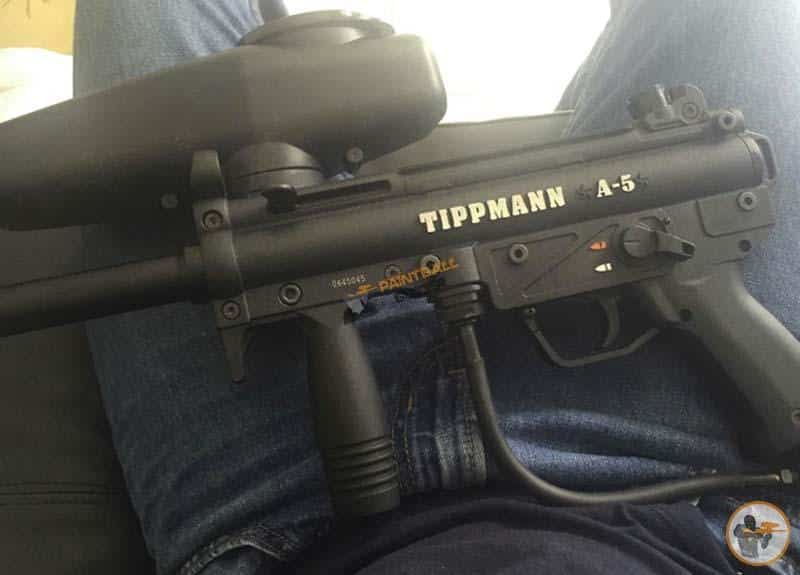 Tippmann A5 Paintball Gun Top View Review